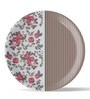 English Floral Printed Porcelain Wall Plate