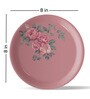 English Rose & Leaf Printed Porcelain Wall Plate