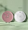 English Rose & Leaf Printed Porcelain Wall Plate