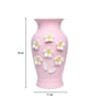 Engraved Floral Pattern Pink Ceramic Vase