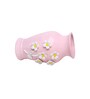 Engraved Floral Pattern Pink Ceramic Vase