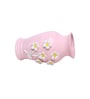 Engraved Floral Pattern Pink Ceramic Vase
