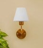 Concave Brass Metal and Glass Wall Sconces