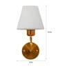 Concave Brass Metal and Glass Wall Sconces