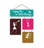 Enjoy the Little Multicolour Engineered Wood Wall Hanging Quotes