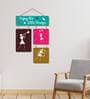 Enjoy the Little Multicolour Engineered Wood Wall Hanging Quotes