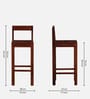 Enkel Sheesham Wood Bar Chair In Scratch Resistant Honey Oak Finish