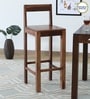 Enkel Sheesham Wood Bar Chair In Scratch Resistant Rustic Teak Finish
