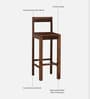 Enkel Sheesham Wood Bar Chair In Scratch Resistant Rustic Teak Finish