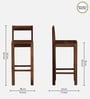Enkel Sheesham Wood Bar Chair In Scratch Resistant Rustic Teak Finish