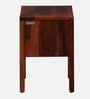 Enkel Sheesham Wood Bedside Table in Scratch Resistant Honey Oak Finish With Drawers