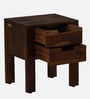 Enkel Sheesham Wood Bedside Table in Scratch Resistant Provincial Teak Finish With Drawers