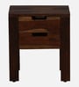 Enkel Sheesham Wood Bedside Table in Scratch Resistant Provincial Teak Finish With Drawers