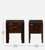 Enkel Sheesham Wood Bedside Table in Scratch Resistant Provincial Teak Finish With Drawers Enkel Sheesham Wood Bedside Table in Scratch Resistant Provincial Teak Finish With Drawers