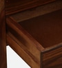 Enkel Sheesham Wood Bedside Table in Scratch Resistant Rustic Teak Finish With Drawers