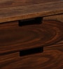 Enkel Sheesham Wood Bedside Table in Scratch Resistant Rustic Teak Finish With Drawers