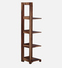 Enkel Sheesham Wood Book Shelf In Scratch Resistant Rustic Teak Finish