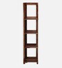 Enkel Sheesham Wood Book Shelf In Scratch Resistant Rustic Teak Finish