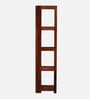 Enkel Sheesham Wood Corner Bookshelf in Scratch Resistant Honey Oak Finish