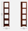 Enkel Sheesham Wood Corner Bookshelf in Scratch Resistant Honey Oak Finish