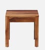 Enkel Sheesham Wood End Table in Scratch Resistant Rustic Teak Finish