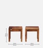 Enkel Sheesham Wood End Table in Scratch Resistant Rustic Teak Finish
