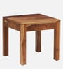 Enkel Sheesham Wood End Table in Scratch Resistant Rustic Teak Finish