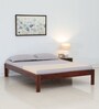 Enkel Sheesham Wood King Size Bed in Scratch Resistant Honey Oak Finish
