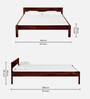 Enkel Sheesham Wood Queen Size Bed In Scratch Resistant Honey Oak Finish