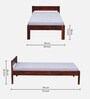 Enkel Sheesham Wood Single Bed in Scratch Resistant Honey Oak Finish