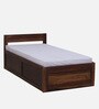 Enkel Sheesham Wood Single Bed in Scratch Resistant Provincial Teak Finish With Box Storage