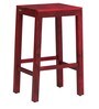Enkel Solid Wood Bar Stool in Spicy Red Finish