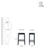 Enkel Solid Wood Bar Stool in Spicy Red Finish