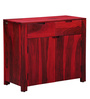 Enkel Solid Wood Cabinet in Spicy Red Finish