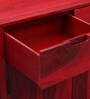 Enkel Solid Wood Cabinet in Spicy Red Finish