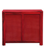 Enkel Solid Wood Cabinet in Spicy Red Finish