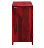 Enkel Solid Wood Cabinet in Spicy Red Finish