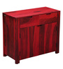 Enkel Solid Wood Cabinet in Spicy Red Finish