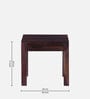 Enkel Sheesham Wood End Table In Scratch Resistant Provincial Teak Finish