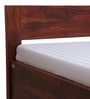 Enkel Sheesham Wood Queen Size Bed in Scratch Resistant Honey Oak  With Box Storage