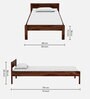 Enkel Sheesham Wood Single Bed in Scratch Resistant Provincial Teak