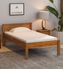 Enkel Sheesham Wood Single Bed in Scratch Resistant Rustic Teak Finish