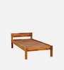 Enkel Sheesham Wood Single Bed in Scratch Resistant Rustic Teak Finish