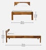 Enkel Sheesham Wood Single Bed in Scratch Resistant Rustic Teak Finish