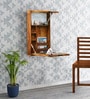 Enkel Sheesham Wood Wall Mounted Writing Table in Rustic Teak Finish