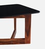Enna Sheesham Wood Coffe Table In Honey Oak Finish With Glass Top