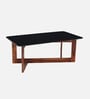 Enna Sheesham Wood Coffe Table In Honey Oak Finish With Glass Top