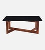 Enna Sheesham Wood Coffe Table In Honey Oak Finish With Glass Top