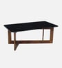 Enna Sheesham Wood Coffe Table In Povincial Teak Finish With Glass Top
