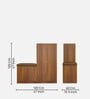 Enomoto Shoe Cabinet In Leon Teak Finish With Upholstered Seating